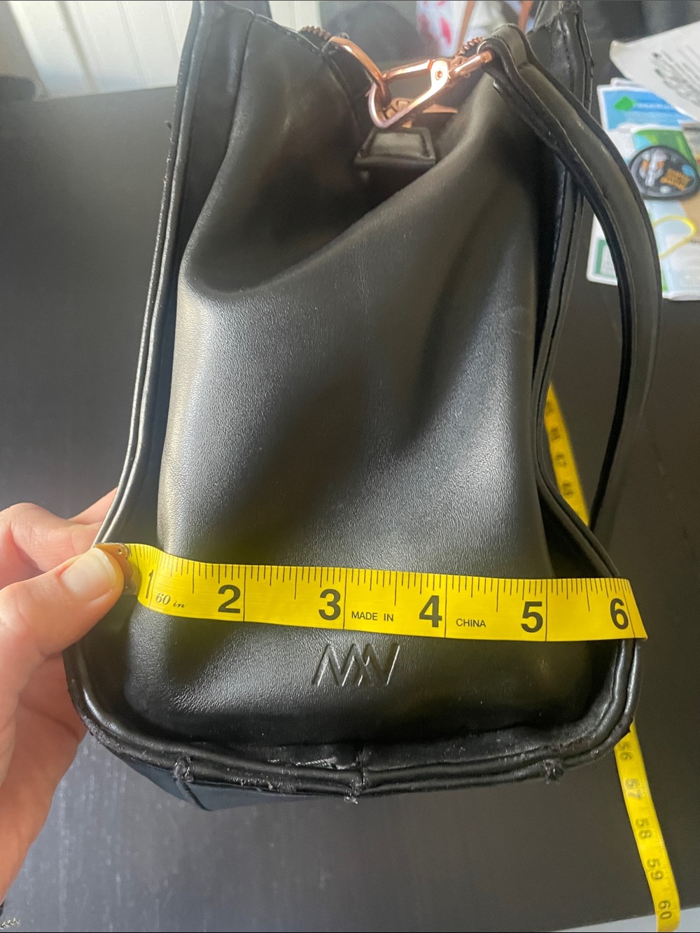 Matt & Nat smooth vegan leather Satchel bag - Picture 10 of 16
